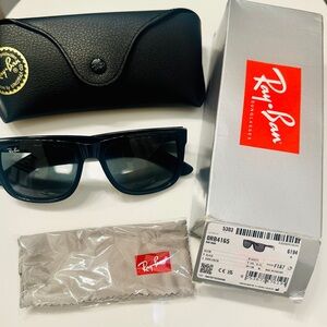 Ray-Ban Black and Dark Green Sunglasses